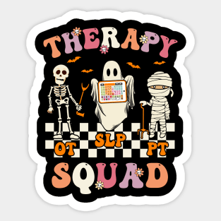 Retro Therapy Squad SLP OT PT Team Halloween Speech Physical Sticker